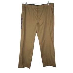 Croft & Borrow Mens Pants 40 x 32 Brown Tan Classic Fit Flat Front New